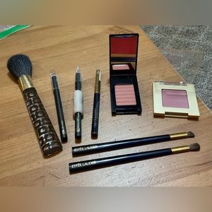 Estée Lauder beauty bundle set two flat brushes, volume lash n mini blush